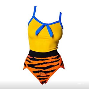 King Mcgreen Star Girls traje de baño adelgazante sin espalda estilo de carreras Sun Wukong Monkey King Sexy traje de baño femenino Patchwork <span class=keywords><strong>Bikini</strong></span> - Product Image 3