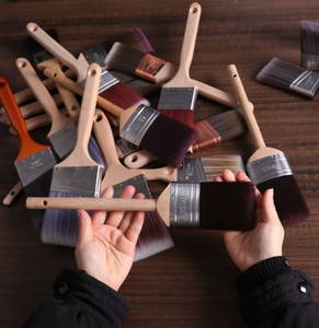 Pennello con manico in legno di alta qualità per pittura liscia e setosa da parete pennelli piatti per la decorazione e il Design della casa - Product Image 6