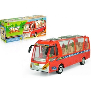 Mini-bus électrique en plastique pas cher pour enfants, <span class=keywords><strong>jouet</strong></span> pour bébés et enfants, voiture B/O avec lumières et sons - Product Image 1