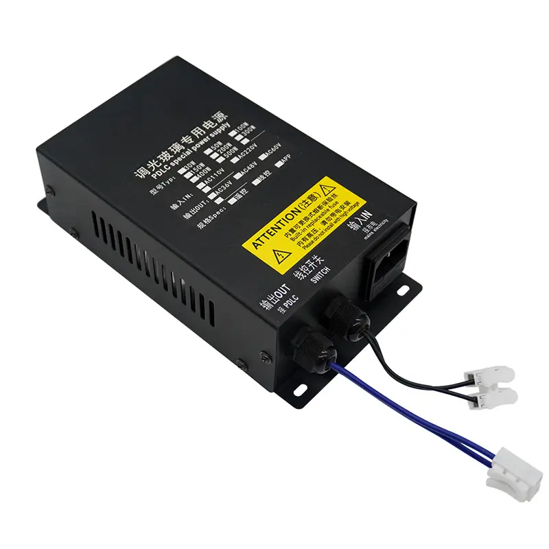 Controlador remoto de filme de escurecimento, novo controle de fio 200W60V, fonte de alimentação de vidro escurecimento