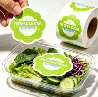 Aangepaste holografische, oliebestendige, duurzame, UV-bestendige etiketten voor fruit, groenten en verse sappen, milieuvriendelijke, waterdichte, zelfklevende stickers