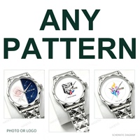 Ensemble de montres et bijoux pour homme en acier inoxydable 40 mm, cadran personnalisé avec logo imprimé, bracelet gravé au laser, collier, faible MOQ, montre de couple