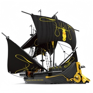 Reobrix 66022 le navire <span class=keywords><strong>du</strong></span> <span class=keywords><strong>silence</strong></span> 3D blocs de construction hippocampe barque modèle brique <span class=keywords><strong>enfants</strong></span> construire bricolage jouet bateau pirate pour la décoration intérieure - Product Image 1