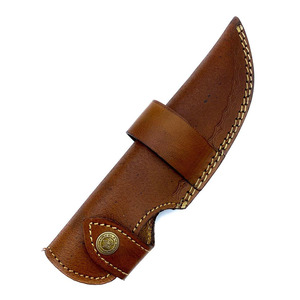 Funda de cuero personalizada para cuchillo de caza, hecha a mano, con contraste de tonos, para uso en exteriores, con textura estampada y personalizable, venta al por mayor OEM. - Product Image 6