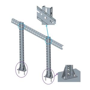 Système de montage solaire <span class=keywords><strong>photovoltaïque</strong></span> au sol à grande échelle pour terrains ouverts, certifié TUV, à haute capacité de charge, galvanisé à chaud - Product Image 2