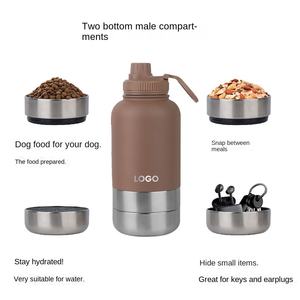 Портативный дорожный набор для собак 3-в-1: термос из нержавеющей стали на 32 унции (поддержание температуры горячего/холодного напитка 6-12/8-16 часов), герметичная двухслойная бутылка - Product Image 2