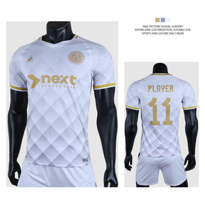 <span class=keywords><strong>Camiseta</strong></span> de Fútbol para <span class=keywords><strong>Hombre</strong></span> con Cuello en V, Transpirable, Jacquard, de Alta Calidad, Directo de Fábrica, Uniformes de Equipo Personalizados por Sublimación OEM - Product Image 2