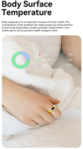 Anneau intelligent en acier inoxydable R08 avec suivi du sommeil et suivi de la santé, étanche 5 ATM, autonomie de la batterie de 5 à 10 jours - Product Image 2