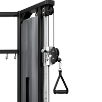 Station de musculation à double poulie réglable, appareil de musculation fonctionnel en acier pour salle de sport commerciale, entraînement de force
