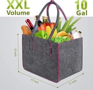 Sac fourre-tout pliable en polyester robuste avec poignée, design européen multifonctionnel pour les voyages et les courses - Product Image 4