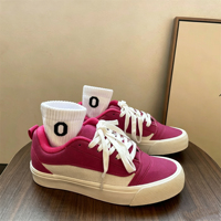 Chaussures de skate rétro unisexes, dessus en cuir véritable, confortables, respirantes, baskets décontractées, semelle épaisse, plusieurs couleurs, streetwear