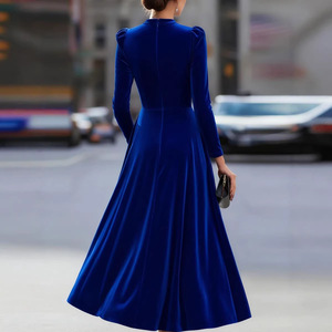 chinese dress ladies Gold Velvet Gown main image 1
