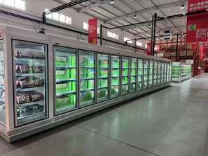 Réfrigérateur commercial combiné à portes vitrées, congélateur vertical modulaire <span class=keywords><strong>multi</strong></span>-portes pour supermarché, type chambre froide - Product Image 6