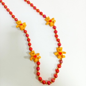 Colliers en perles mignons en forme d'ours, vente en gros, colliers pour la Saint-Valentin à la Nouvelle-<span class=keywords><strong>Orléans</strong></span>, cadeaux pour enfants - Product Image 1