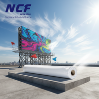 Rouleau de bannière PVC souple en gros, laminé, rétroéclairé, frontlit, 13oz 180gsm-680gsm, matériau pour affiches publicitaires