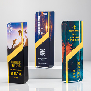 New Creative Crystal Trophy Custom High-end Creative Outstanding Employee Award Statue Annual Meeting Grand Engraving China