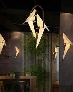 אלגנטי ציפור אוריגמי עיצוב יצירתי ייחודי לסלון ולמטבח מידות מנורת בינוני - Product Image 1