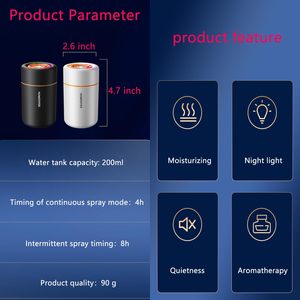 Purificateur d'air pour voiture Humidificateur d'aromathérapie Chambre Mini Usb Portable Huile essentielle Diffuseur d'aromathérapie Humidificateur - Product Image 3