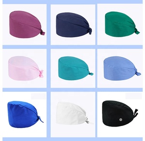 40 colores nuevos sombreros <span class=keywords><strong>con</strong></span> botones para el trabajo enfermera protección auditiva Bandana accesorios para el cabello Doctor Hospital <span class=keywords><strong>gorro</strong></span> quirúrgico Unisex - Product Image 3