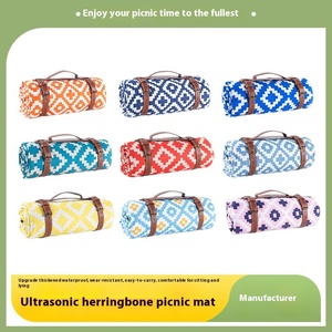 Vente en gros de tapis de pique-nique portable pliable à motif ultrasonique tapis de camping épaissi étanche à l'humidité multi-spécifications pour l'extérieur - Product Image 3