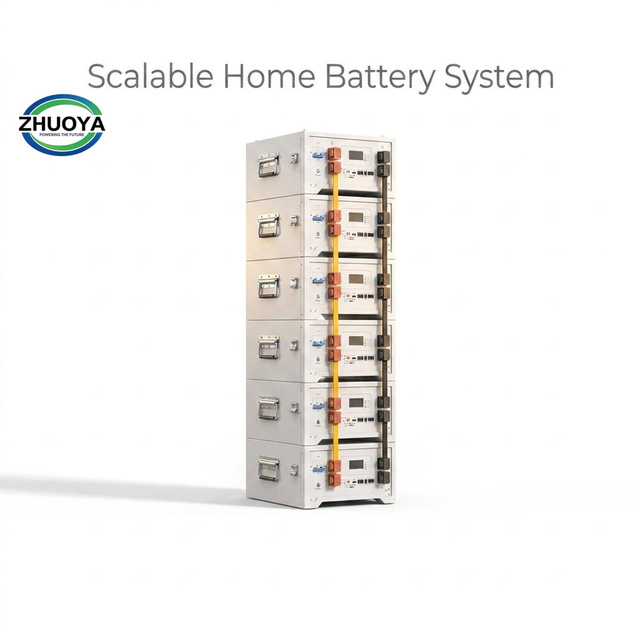 Modular Scalable Solar Battery Storage 16kWh Home Energy Storage System 51.2V 314Ah LFP Battery Pack for Hybrid Inverter