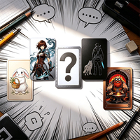 Cartes de collection en métal personnalisées de personnages d'anime, plaques en alliage avec impression couleur/image variable, service commercial fiable