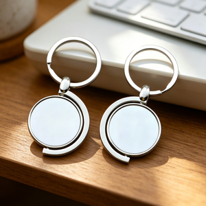 <b>Custom</b> Rotate Keychains Round Shape Zinc Alloy <b>Keychain</b> Metal Rotatable <b>Keychain</b> - Product Image 4