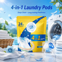 Produk Pembersih Terlaris Sabun Cuci Pakaian Basis 3 in 1 Pod Deterjen Cuci Pakaian Basis Sabun Pod Produksi Bahan Kimia Harian