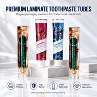 Tubes de dentifrice en aluminium et plastique 12,7-35 mm avec bouchon à vis, logo personnalisé imprimé UV, emballage pour soins bucco-dentaires
