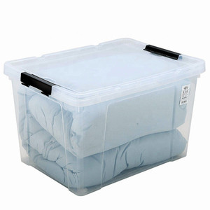 Boîte en plastique empilable pour jouets, mobilier en tissu de bébé, conteneurs transparents, caisse de <span class=keywords><strong>rangement</strong></span> Durable avec couvercle PP, vente en gros - Product Image 1