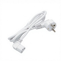 Cable de Alimentación Europeo de 1.20M (4 pies), Blanco, con Enchufe IEC C13 de 3 Pines, 16A 250V, Cable de Extensión con Enchufe Europeo para Computadora