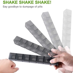 علبة تخزين حبوب منع الحمل, علبة تخزين حبوب منع الحمل من BPA للسفر 7 أيام ، منظم حبوب أسبوعية بلاستيكي لمكملات فيتامين - Product Image 3