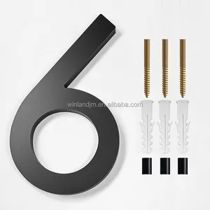 3D Stainless Steel Numbers And Letters Sign House Numbers Acrylic House Numbers 6