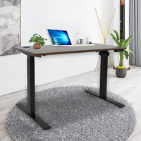 Cadre de bureau électrique blanc réglable en hauteur avec moteur unique, base ergonomique pour poste de travail assis-debout, cadre de bureau informatique