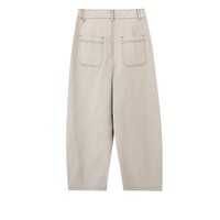 Pantalon OEM pour femme de bureau, coupe droite ample taille haute, motif pied-de-poule, 100% coton écologique, collection Printemps