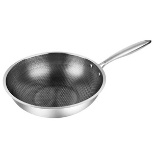 กระทะสแตนเลส 32 ซม. แบบไม่ติดกระทะ ลายรังผึ้ง สำหรับเตาแก๊สและเตาแม่เหล็กไฟฟ้า พร้อมฝาปิด - Product Image 5