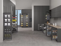 Panier à épices coulissant à double couche avec fermeture douce intégrée TKK pour armoire de cuisine