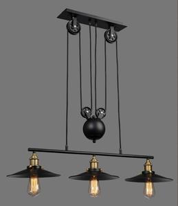 <span class=keywords><strong>Plafonnier</strong></span> suspendu industriel vintage à <span class=keywords><strong>poulie</strong></span> pour bureau à domicile - Product Image 2