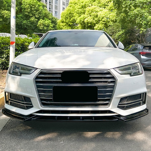 ลิ้นกันชนหน้า Audi A4 B9 สีดำเงา ลายคาร์บอนไฟเบอร์ วัสดุ ABS ปี 2017-2019 - Product Image 1