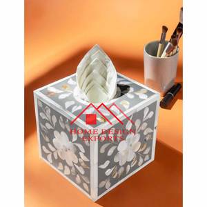 Boîte à mouchoirs en incrustation d'os de taille personnalisée de forme carrée pour la vaisselle Boîte à mouchoirs en incrustation d'os de haute qualité - Product Image 3