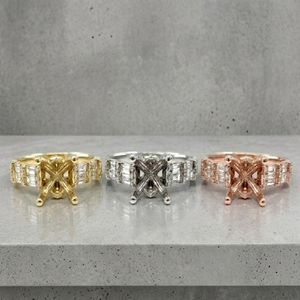 ก้านกลมเพชร18K แบบ4ง่ามทันสมัยปรับได้ตามต้องการ - Product Image 4