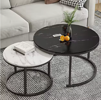 Table basse ronde de luxe léger, mobilier de maison moderne et simple pour salon, table à thé en métal de style contemporain