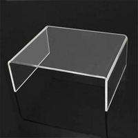 Présentoir autoportant personnalisé en acrylique transparent de haute qualité, écologique, lavable, avec bordure dorée, pré-assemblé pour chaussures