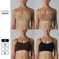 SK0407 Soutien-gorge sculptant sans couture à maintien élevé, non rembourré, en tissu tissé fin et respirant en Spandex et Nylon