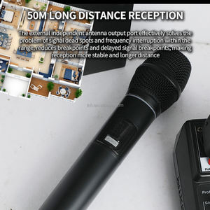 Tnh UM-MI153 Uhf Draadloze Handheld Microfoon Met Fluorescerend Licht Oplaadbare Zender En Ontvanger Met Vaste Frequentie - Product Image 6