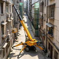 Mini-grue araignée de type chenillé de 5 tonnes avec stabilisateurs hydrauliques pour levage dans les espaces étroits