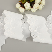 Dentelle en coton soluble dans l'eau de 5 cm, petite dentelle florale brodée pour la décoration textile de la maison et les accessoires vestimentaires