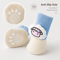 Chaussettes personnalisées pour chiens et chats, chaudes, imperméables, antidérapantes, en coton imprimé, double couche, semelle en caoutchouc, douces, respirantes, pour la marche en intérieur, soin des pattes