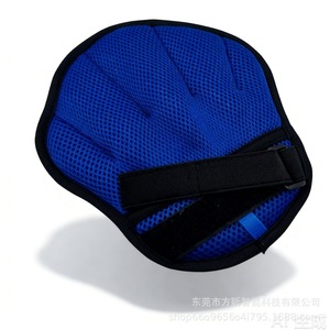 Gants de toilettage pour animaux de compagnie Fang Xin, bleus, à velcro réglable, forme coquille, pour le toilettage des chats et des chiens - Product Image 3
