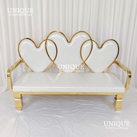 Fauteuil Canapé Lounge Queen et King, Vente Usine, Luxe Style Européen, Canapé-Fauteuil en Cuir Blanc ou Velours pour Événements de Mariage